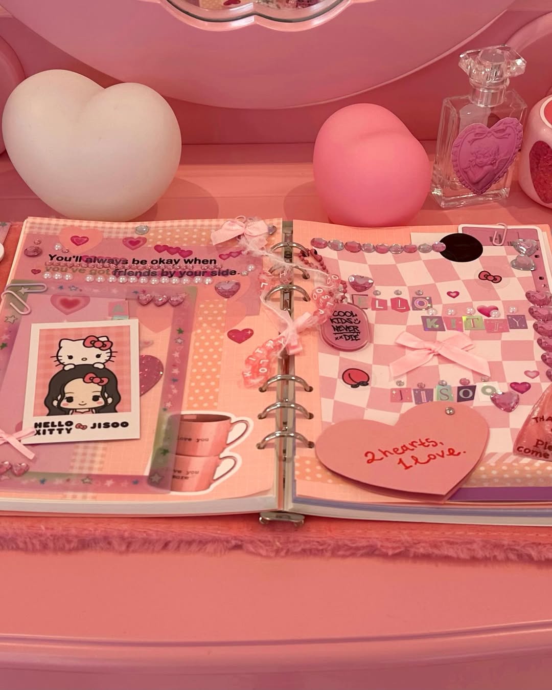 지수헬로키티팝업교환일기장