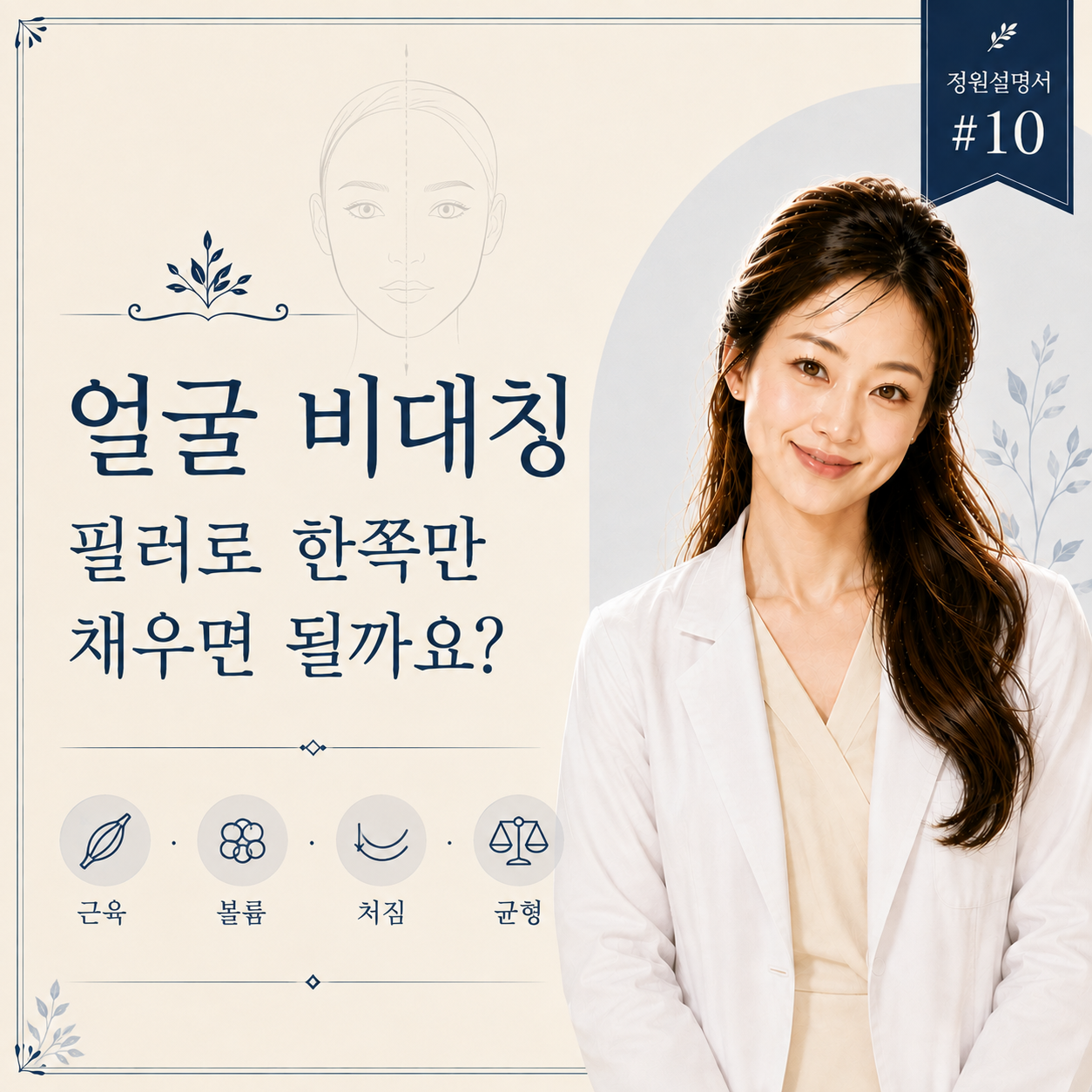 얼굴 비대칭 원인, 필러로 한쪽만 채우면 해결될까요?｜정원설명서 #10