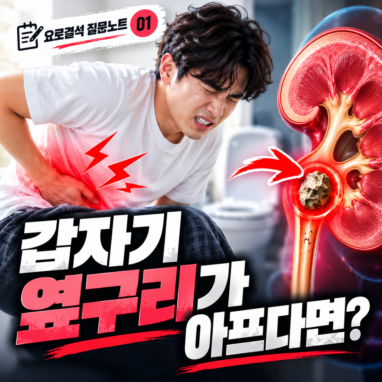 요로결석 증상과 통증의 특징 갑자기 옆구리가 아프다면?  [요로결석 집중노트 1편]
