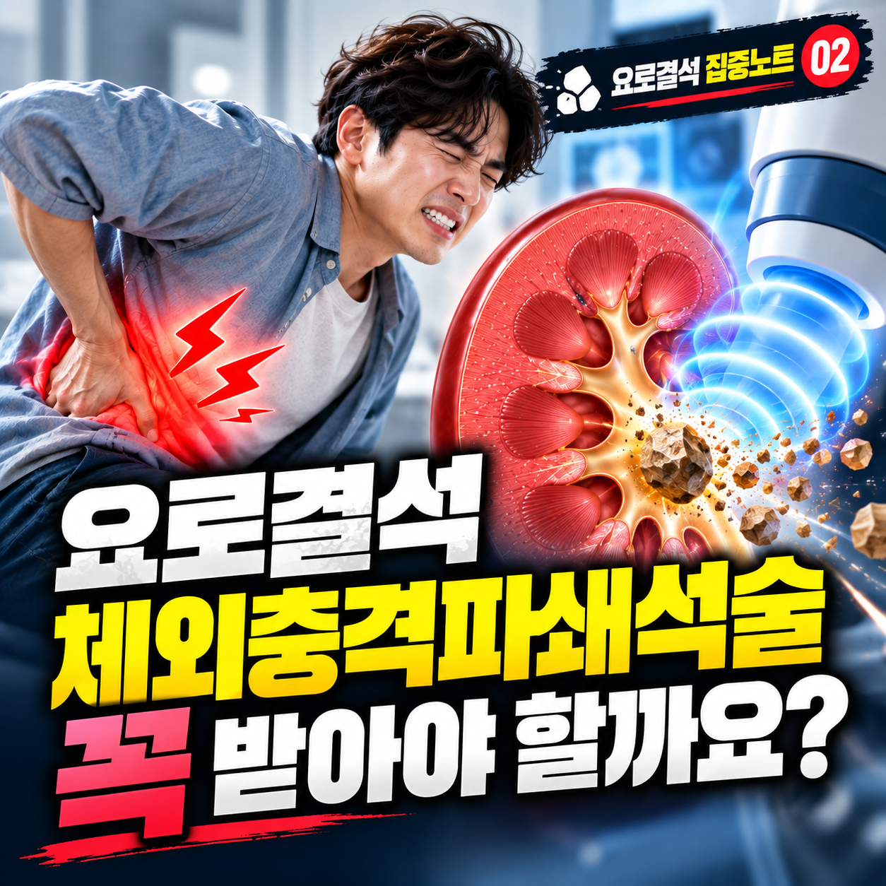 요로결석 체외충격파쇄석술, 꼭 받아야 할까요? [요로결석 집중노트 2편]