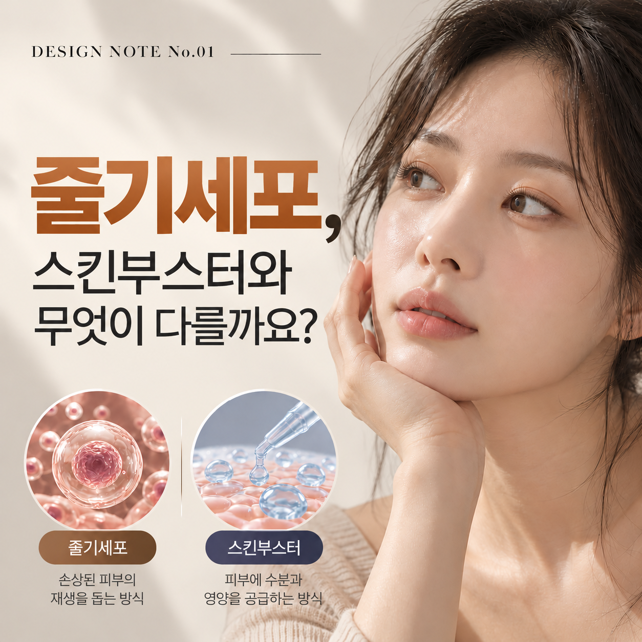 영등포 줄기세포 vs 스킨부스터, 어떤 차이가 있을까요? {DESIGN NOTE No.01}