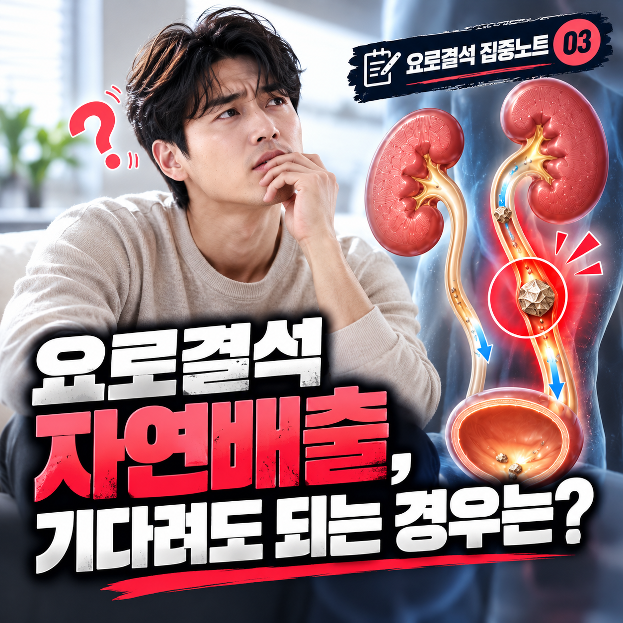 요로결석 자연배출, 기다려도 되는 경우는? 크기와 위치가 중요한 이유 [요로결석 집중노트 3편]