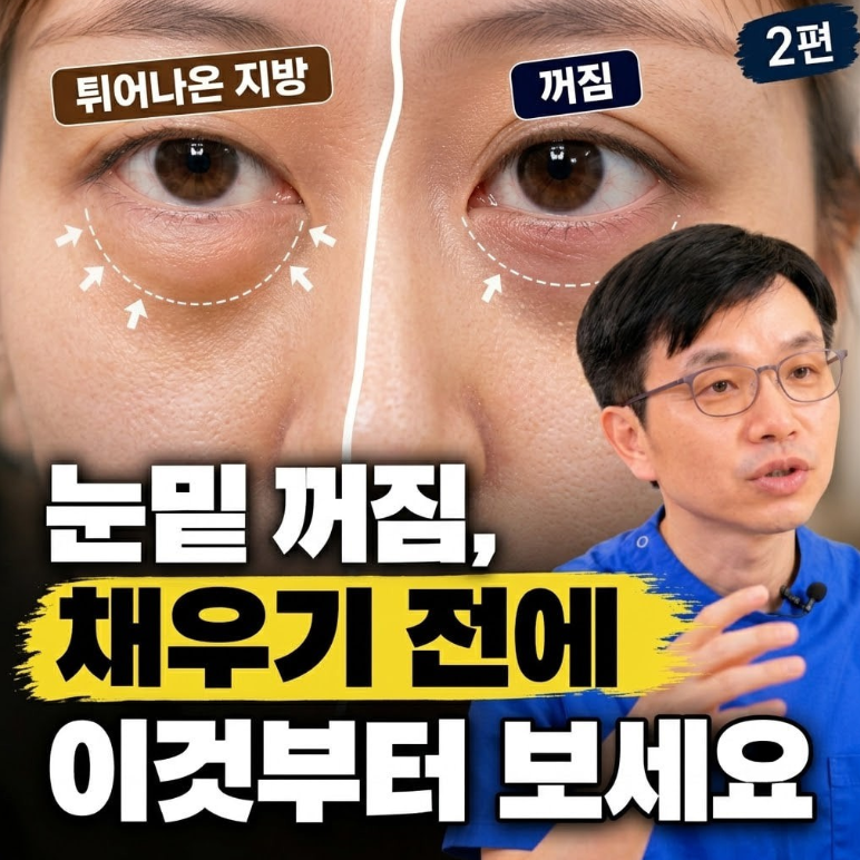 눈밑 꺼짐, 무조건 채우기 전에 ‘튀어나온 지방’부터 봐야 합니다 (눈밑, 손일영의 기준 2편)
