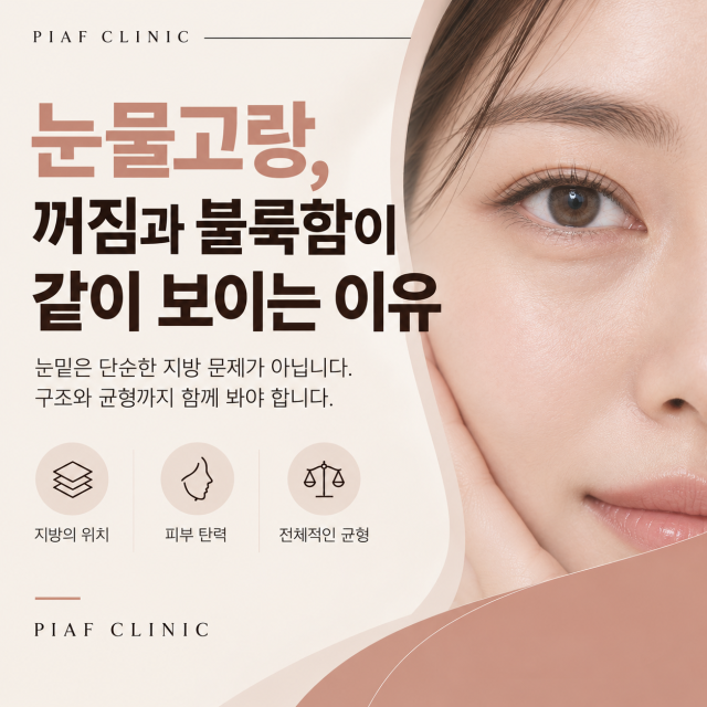 잠실역 피부과 눈물고랑, 꺼짐과 불룩함이 같이 보이는 이유